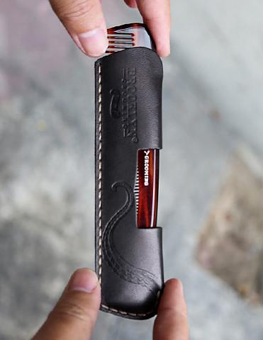 Leather Pocket Comb Sleeve